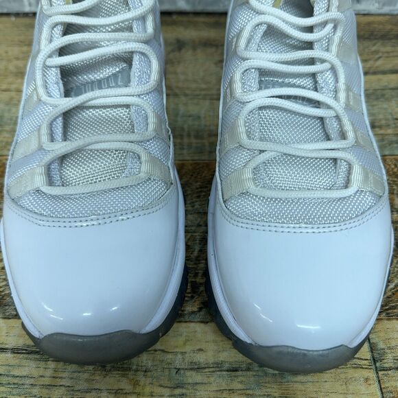 Nike Air Jordan 11 Retro GS Silver White Anniversary 378038-101 Youth Size 4.5Y - Picture 5 of 10